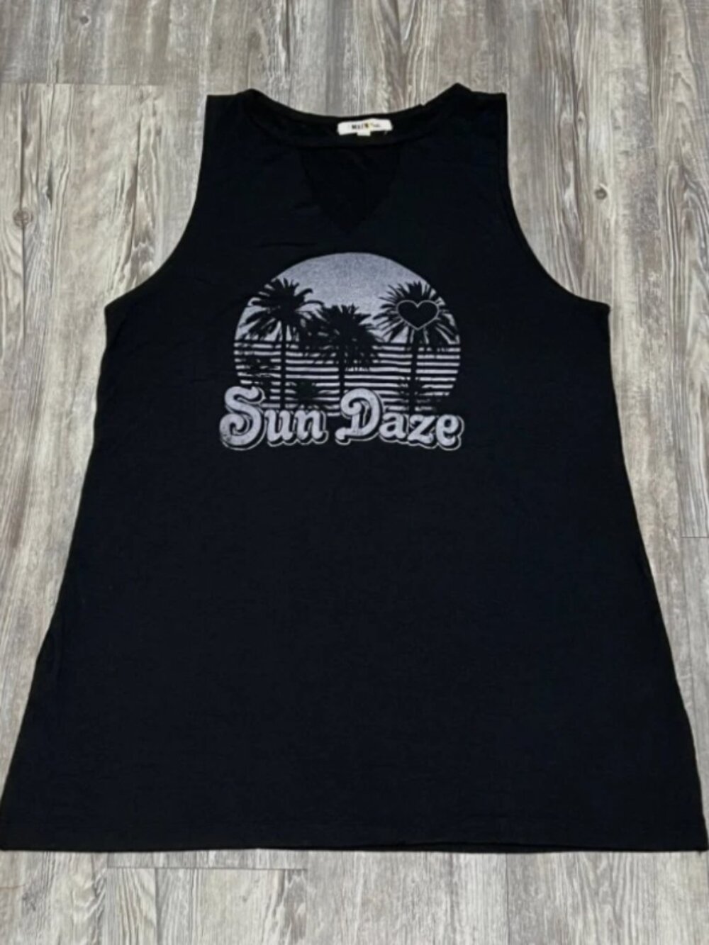 XL Womens Juniors MIKEN Swim Black SUN DAZE Cover-up Tank Dress Surf Beach Pool